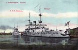 Deutsches Reich/Wilhelmshaven Ansichtskarte/Postkarte/10. Wilhelmshaven. Hafenbild./S.M.S. Wittelsbach... -