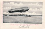 Deutsches Reich Ansichtskarte/Postkarte/Der erste Aufstieg vom lenkbaren Luftschiff des Grafen.. -