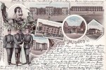 1896 Litho/Gruss aus Minden i/W./Kasernen 3