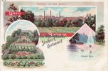 Bochum Litho/Gruss aus Bochum/Stadtpark Restaurant./Panorama vom Park gesehen./... -