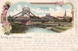 Mülheim a/d. Ruhr Litho/Gruss aus Mülheim a/d. Ruhr./Kettenbrücke. -