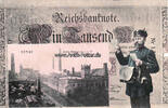 Herne / Westfalen Ansichtskarte / Postkarte / Herne / Zeche Schamrock I. u. II./Reichsbanknote. -