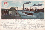 Herne i. W. Ansichtskarte / Postkarte / Gruss aus Herne i. W./Hafen und Zeche Friedrich der... -