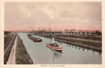 Wanne/Herne Ansichtskarte / Postkarte / Wanne. Partie am Kanal / Mit Zeche im Hintergrund -