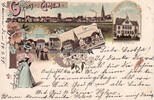 Kamen/Camen Ansichtskarte / Postkarte / Litho / Gruss aus Camen i. W. / Marktplatz... -
