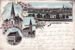 Schwerte a. d. Ruhr Litho/Gruss aus Schwerte A.D. Ruhr./Evangel. Kirche./Altes Rathhaus./Kathol... -