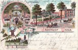 Unna Litho/Gruss vom Jägerhof Unna/Wintergarten/Rehzwinger/Restaurant zum Jägerhof... -