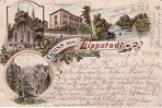 Lippstadt Litho/Gruss aus Lippstadt./Kaiserbrunnen./Stiftsruine innen./Realgymnasium./... -