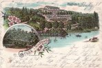 Bochum Litho/Gruss v. Stadtpark/Bochum, d./Grösse des Parkes 94 Morgen./Restaurateur... -