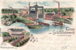 Meckinghoven/Datteln Litho/Gruss vom Schiffshebewerk am Dortmund-Ems-Kanal./Meckinghoven, den/... -