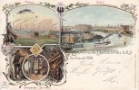 Dortmund Litho/Gruss vom XV. Bundestag d. D.R.B./Dortmund 1898/Union./Hafen./Bergwerk... -