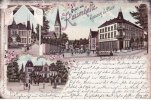 Dortmund/Dorstfeld Litho/Gruss aus der Kaiserhalle./Restaurant J. Platte./Dorstfeld, d./Amtshaus... -