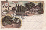 Dortmund/Brünninghausen Litho/Gruss aus dem Deutschen Hause / Garten-Anlagen. / Scheibenstand. / . . . -