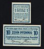 Schneeberg-Neustädtel 1 Pf, 10 Pf Erzgebirgische Bank -