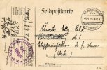 Deutsches Reich Feldpostkarte mit aufgeklebten Foto und Feldpoststempel Ballon-Abwehr-Kanonenzug -