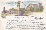 Köln Litho/Gruss/Der Bahnhof./Wallraf-Richartz-Museum. -