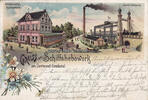 Henrichenburg / Castrop - Rauxel / Westfalen Litho/Gruss vom Schiffshebewerk am Dortmund-Emskanal. / Restauration: Rupieper/... -