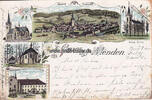 Menden Litho/Gruss aus Menden./St. Vincenz-Hospital/Kapelle auf dem Rotenberge/... -