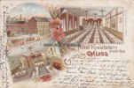 Solingen/Ohligs Litho/Gruss aus Ohligs/Hôtel Krautstein ältestes Haus./Restaurant/Grosser Saal. -