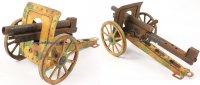 Deutsches Reich Blechspielzeug/Blechkanone mit Tarnfarbe -