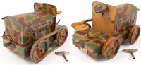 Deutsches Reich Blechspielzeug/Schlepper/Zugmaschine/mit Federwerk, dabei Gama Schlüssel 3 -