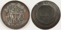 Deutschland Kunstguss / Teller / signiert: M H (Moshage Heinrich) / Adam und Eva -