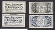 Siegburg 2 x 10 Pf Stadt -