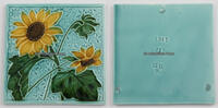 Deutsches Reich Jugendstil Fliese - Sonnenblumen -