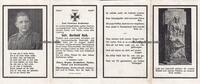 Drittes Reich / Otzenhausen Totenzettel / Sterbebild / Gefr. Berthold Roth. -