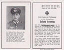 Drittes Reich / Winterberg Totenzettel / Sterbebild / Obergefreiter Joseph Sonntag -
