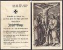 Drittes Reich / Rönkhausen - Sauerland Totenzettel / Sterbebild / Unteroffizier Josef Vogt Inh. des E. K. II u. Inf.=.. -