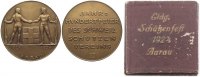 Schweiz/Aarau Schweitzer Schützen-Bronzemedaille,Hundertjahrfeier,Aarau,im orginal Etui -