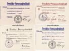 Drittes Reich/Köln 4 Urkunden/Deutsche Stenografenschaft/3x Kurzschrift-Leistungsschreiben. . -