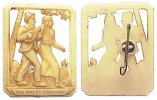 Drittes Reich/Pommern u.Düsseldorf WHW Kunststoffabzeichen/Das deutsche Volkslied/Pommern und Düsseldorf -