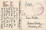Deutsches Reich 1917 Ansichtskarte/Feldpoststempel,Kommando der Unterseeboote-Abteilung 3