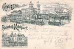 Polen/Kohlfurt/Niederschlesien Lithographie/Gruss aus Bahnhof Kohlfurt -