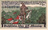 Rübeland(3725) 25 Pfennig Im Winter/KN.blau/Wz.Ovalmuster/Vs.Berg punktiert -