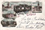 Guben(7560 Ost) 1899 Lithographie/Gruss aus Guben 3