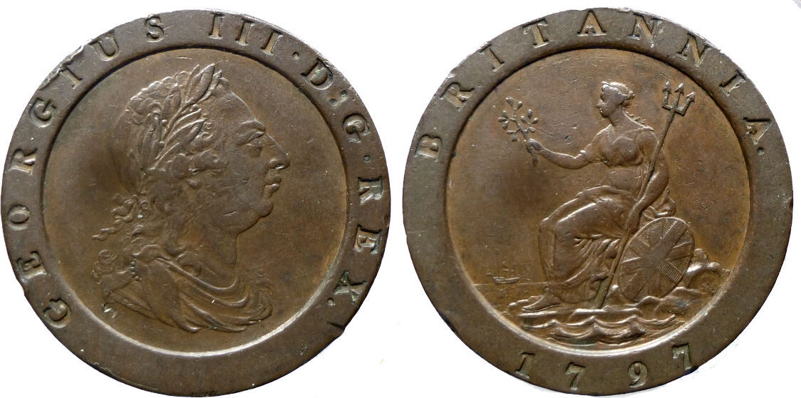 ROYAUME-UNI 1 Penny Georges III 1797 Soho fwo_819689 Monde