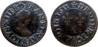 FRANCE Denier Tournois Louis XIII - assez rare -