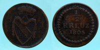 Baden 1/2 Kreuzer -