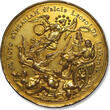 HUNGARY 49mm AE gilded medal 1688 A.D. Leopold I, Recapture of Stuhlweissenburg (Székesfehérvár), from the Turks VF+/EF strong gilding, some wear/contact marks, some edge bumps - rare