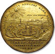 HUNGARY 49mm AE gilded medal 1688 A.D. Leopold I, Recapture of Stuhlweissenburg (Székesfehérvár), from the Turks VF+/EF strong gilding, some wear/contact marks, some edge bumps - rare
