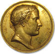 FRANCE - PREMIER EMPIRE 40mm GILDED AE medal 1814 A.D. Commemorating the departure of Napoléon from St Cloud - scarce medal EF++ nearly as minted, some mottled toning on obverse