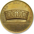 FRANCE - PREMIER EMPIRE 40mm GILDED commemorative medal 1805 A.D. Napoleon I Bonaparte: Celebrating the coronation of Napoléon as King of Italy EF++ nearly as minted