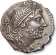 ROMAN REPUBLIC AR silver denarius 76-75 B.C. Cn. Cornelius Lentulus, uncertain Spanish mint - beautiful sharp example EF beautifully toned, some corrosion spots on obverse