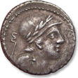 ROMAN REPUBLIC AR silver denarius 78 B.C. M. Volteius M.f., Rome mint - rare with these control symbols - VF+ dark steelgrey patina