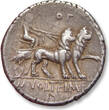 ROMAN REPUBLIC AR silver denarius 78 B.C. M. Volteius M.f., Rome mint - rare with these control symbols - VF+ dark steelgrey patina