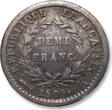 FRANCE - PREMIER EMPIRE AR 1/2 franc - demi-franc 1808 A.D. Napoleon Bonaparte - Bordeaux mint - 1808 K - VF+/EF- dark steelgrey patina with hints of blue