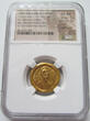 ROMAN EMPIRE AV gold solidus circa 408-420 A.D. Theodosius II, Constantinople mint - CONCORDIA AVGG Δ - nearly as minted NGC Ch AU 5/5 3/5 edge bends - almost as minted